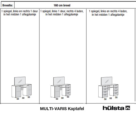 Hulsta_kaptafel_multi_varis_160 cm. breed_maat